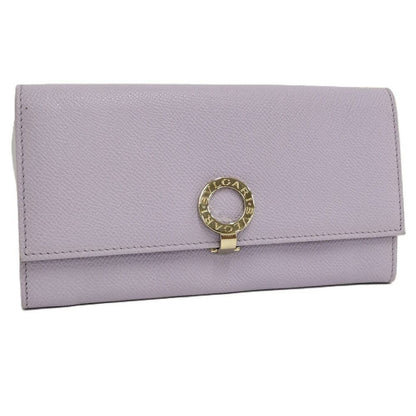 Bvlgari Continental Wallet Leather Purple