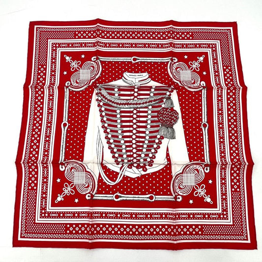 Hermes Brandebourgs Brandenburg Decor Scarf Silk Red