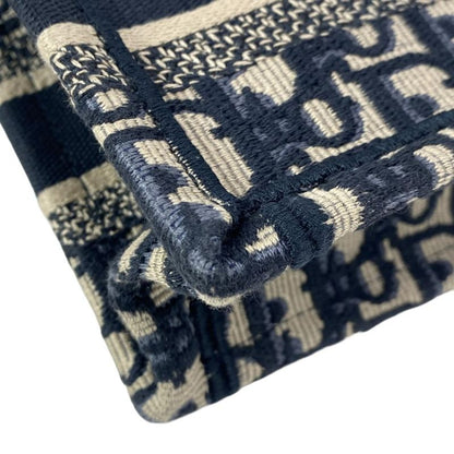 Dior/christian Dior Tote Book Tote Bag Mini Navy Ivory And Blue