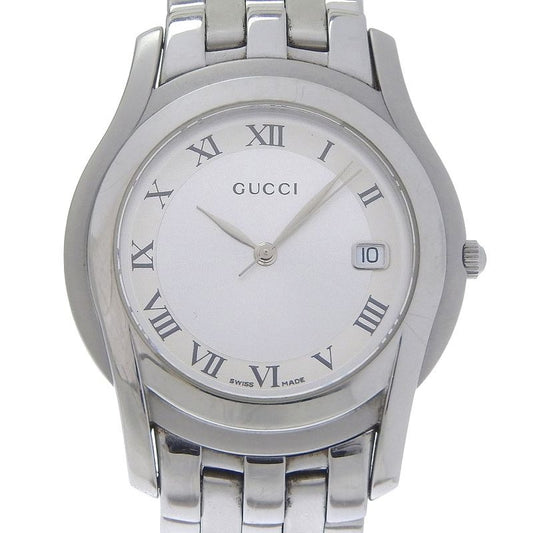 Gucci G Class 5500 M Stainless Steel Quartz Analog Display Silver Dial