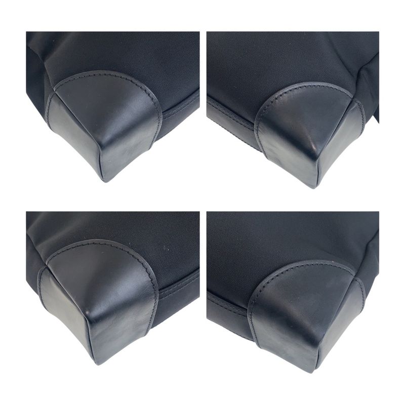 Gucci Black Silver Hardware Nylon/leather 110054 Crossbody Shoulder Bag