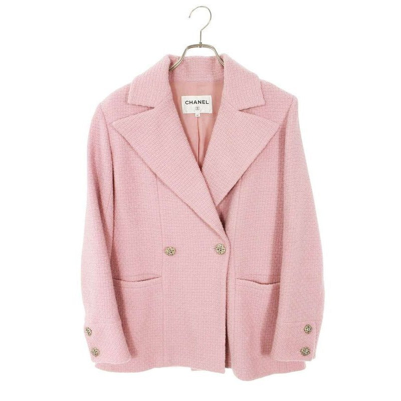 Chanel Coco Mark Button Tweed Jacket 40