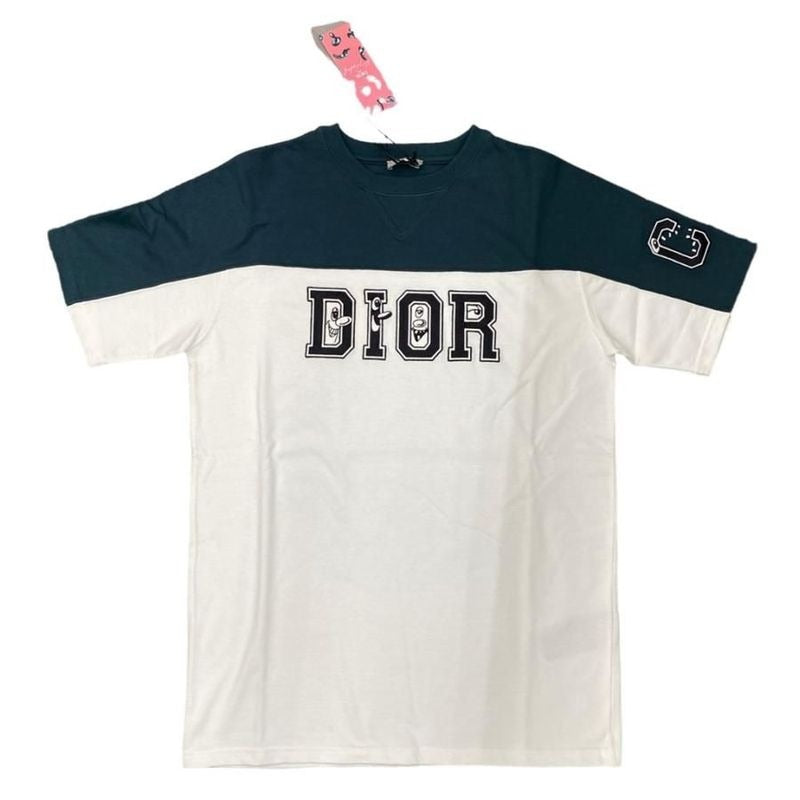 Dior 193 J646 A0554 Kenny Scharf Logo Embroidery Oversize T-Shirt Green Em830