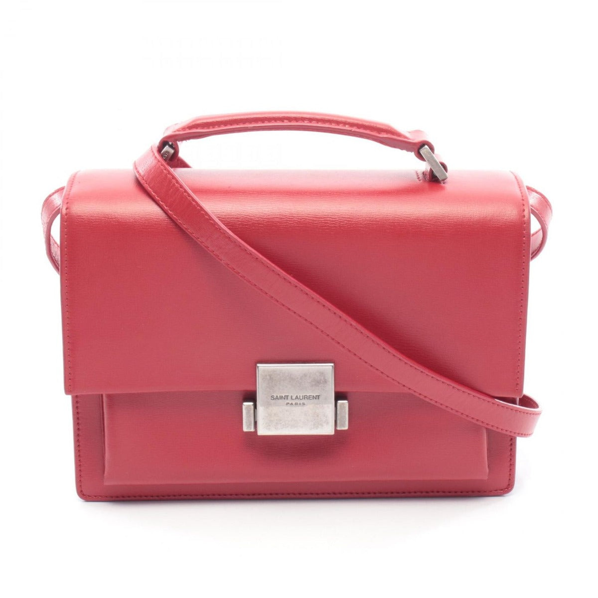 Saint Laurent Paris Shoulder Bag Belle Chasse Red Leather