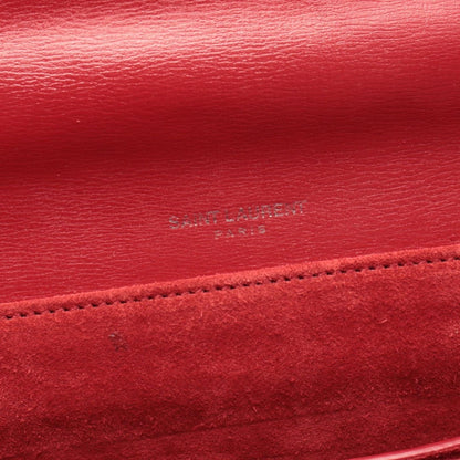 Saint Laurent Paris Shoulder Bag Belle Chasse Red Leather — view 4