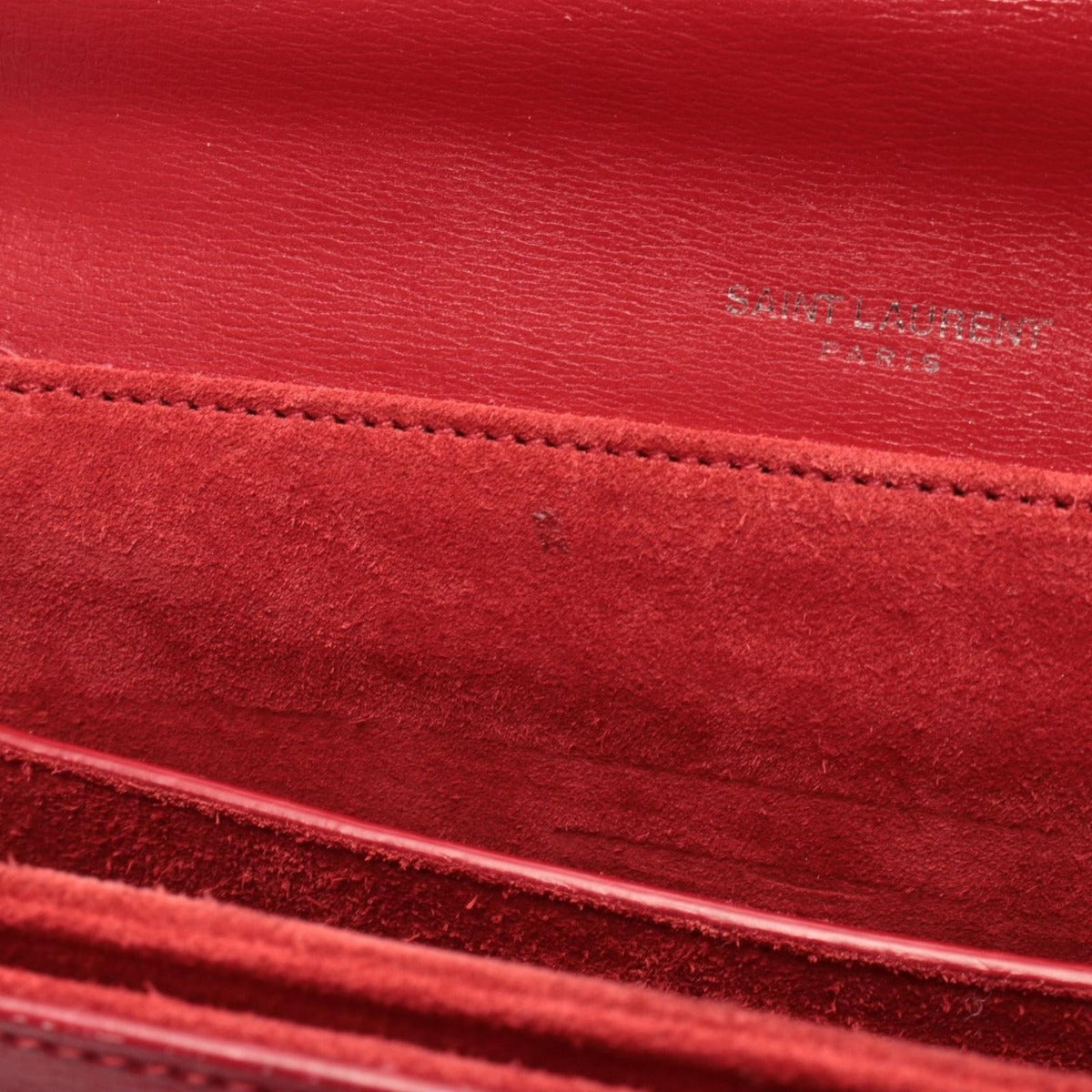 Saint Laurent Paris Shoulder Bag Belle Chasse Red Leather — view 7