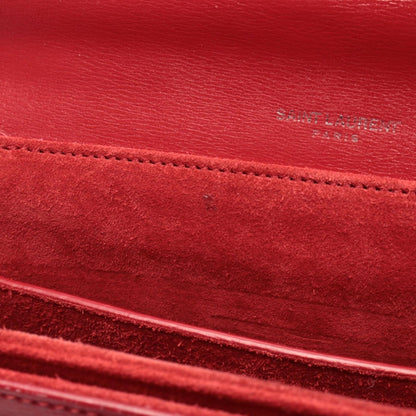 Saint Laurent Paris Shoulder Bag Belle Chasse Red Leather — view 7