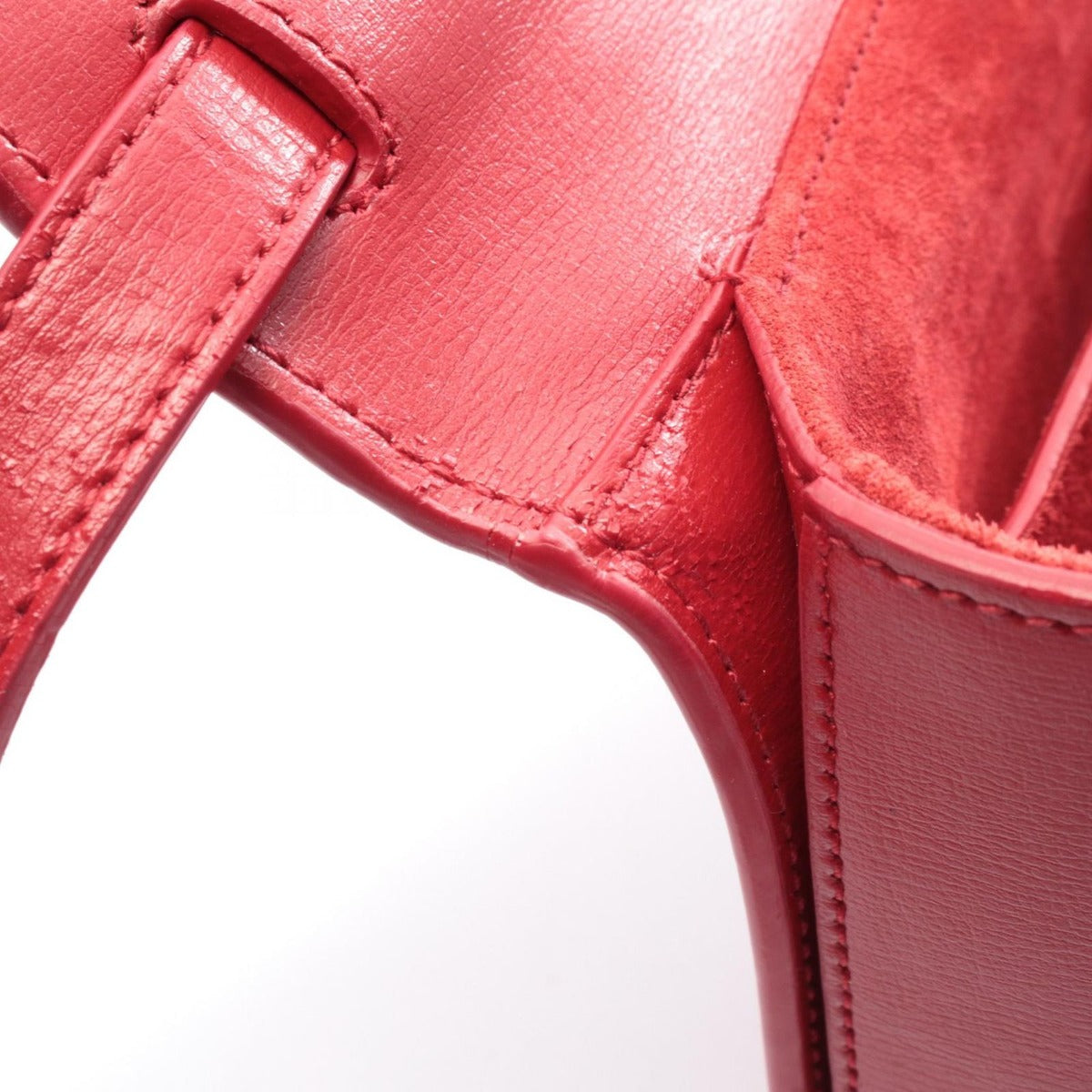 Saint Laurent Paris Shoulder Bag Belle Chasse Red Leather — view 8
