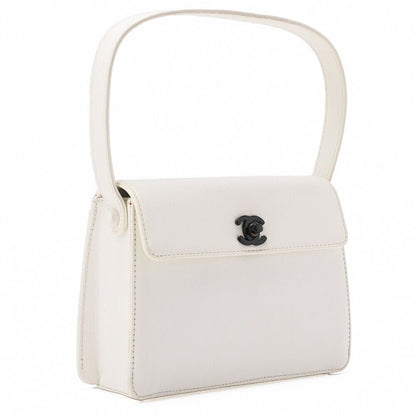 Chanel Handbag Mini Kelly Shape Caviar Skin White With Gold Hardware Ladies Bag