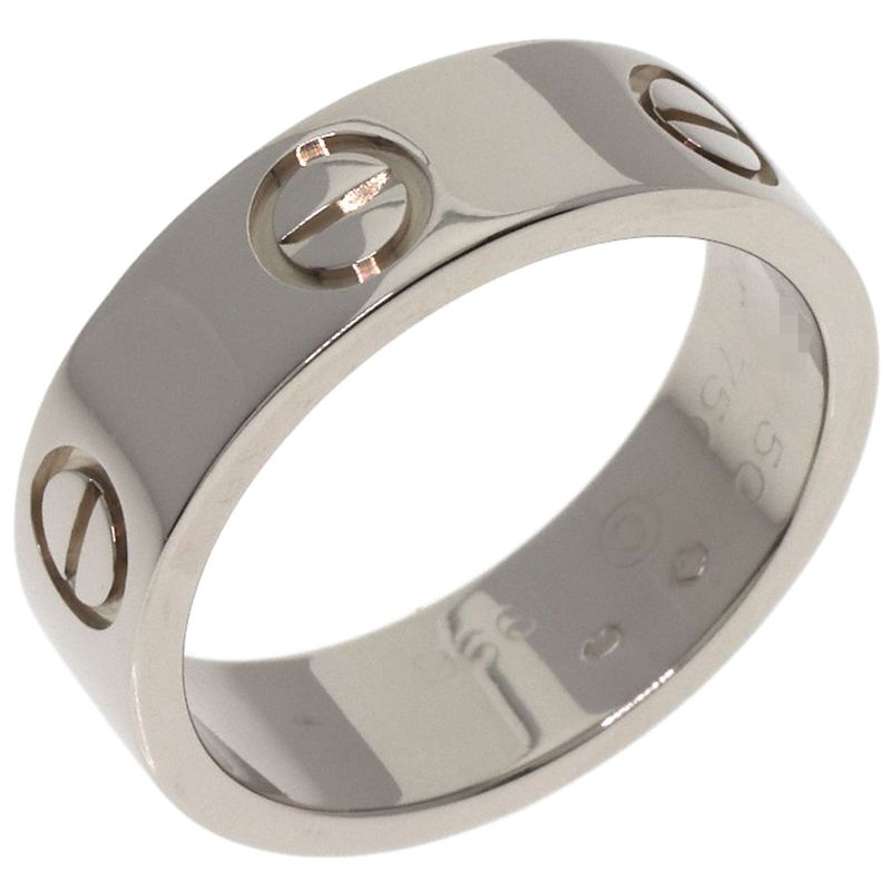 Cartier Love Ring #50 Ring - 18K White Gold Ladies