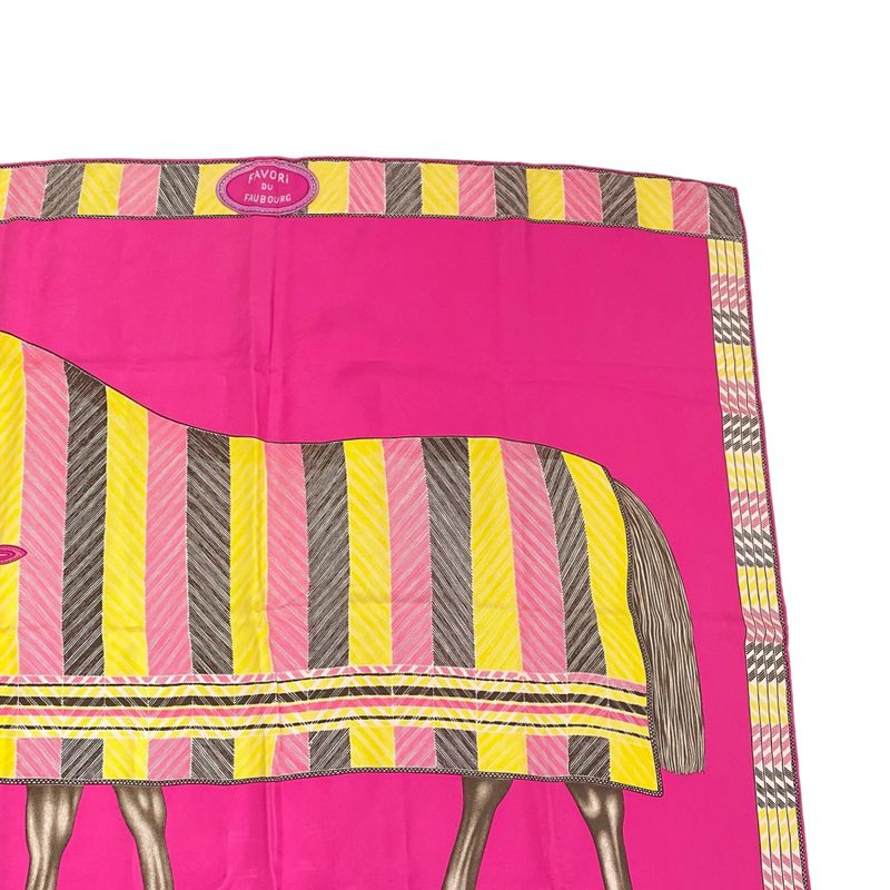 Hermes Carre 90 Scarf Silk Wash Favolie Du Faubourg Multicolor