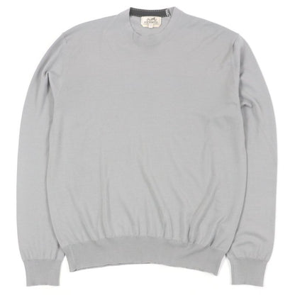 Hermes 24AW 100% Wool Light Hand Long Sleeve Long Sleeve Knit Sweater Gray M