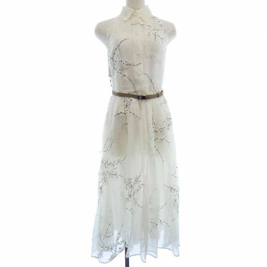 Prada Floral Embroidered Silk Midi Dress P3 L88 R 14 kf