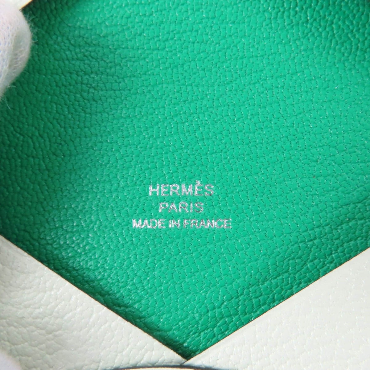 Hermes Calvi Chevre Verfiz Mint Card Case — view 6