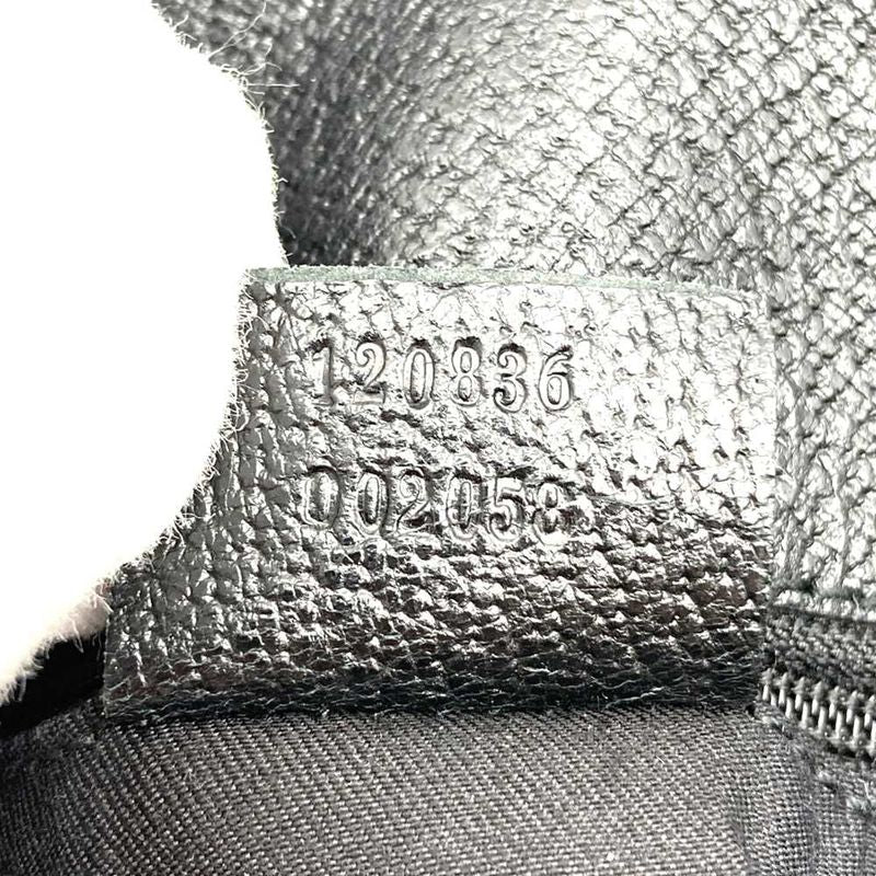 Gucci 120836 Tote Bag Black GG Canvas/leather Ladies Men's Branded High Brand