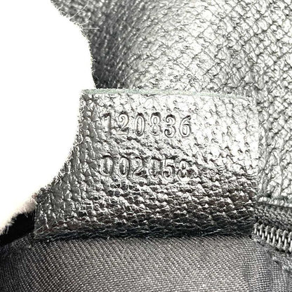 Gucci 120836 Tote Bag Black GG Canvas/leather Ladies Men's Branded High Brand