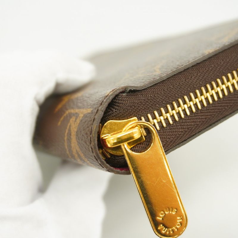 Louis Vuitton Long Wallet Monogram Zippy Wallet M41895 Fuchsia Ladies