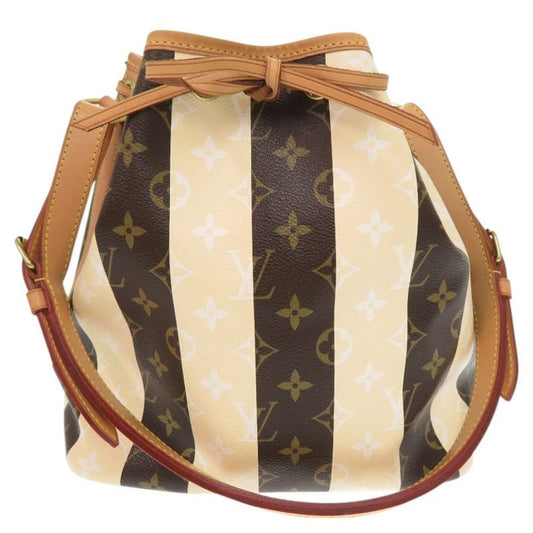 Louis Vuitton Petit Noe Monogram Rayures Beige Brown Shoulder Bag