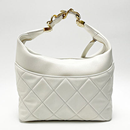 Chanel Matelasse As3292 White Chain Tote Bag Lambskin Ladies Gold Hardware