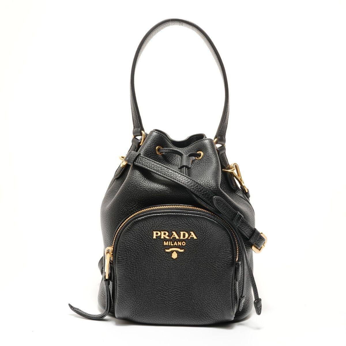 Prada Backpack 2-Way Leather Drawstring