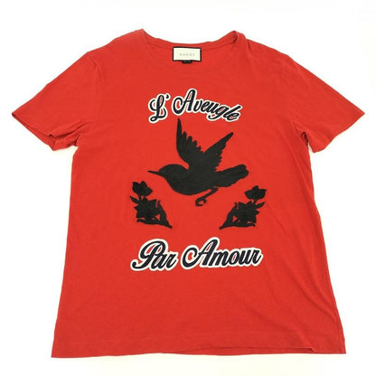 Gucci T-Shirt Red Embroidery Size