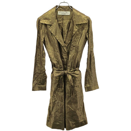 Christian Dior Shiny Linen Coat 7c12088070 Gold F38