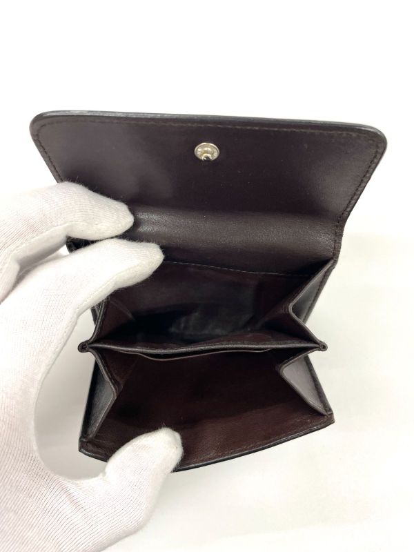 Gucci Leather Bifold Wallet 035.2778.1965 Dark Brown Made In Italy