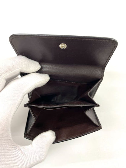 Gucci Leather Bifold Wallet 035.2778.1965 Dark Brown Made In Italy