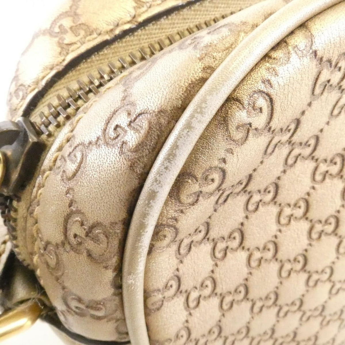 Gucci Shoulder Bag Leather Gold — view 5