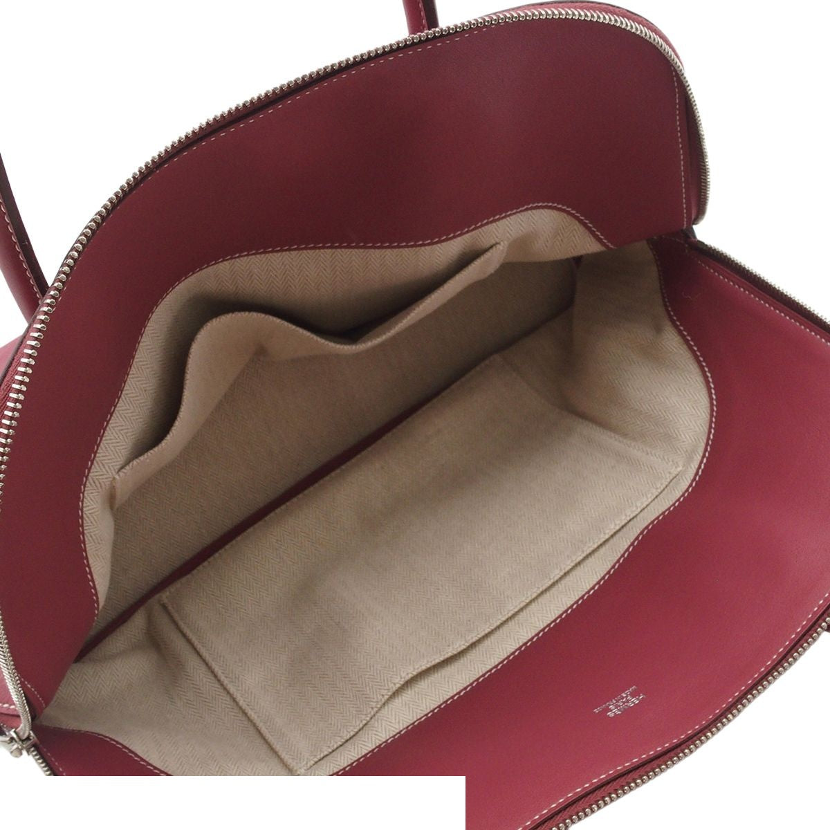 Hermes Bolide Rosewood Silver Sikkim Handbag — view 5