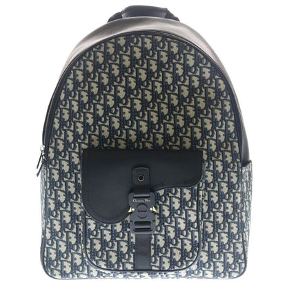 Dior Saddle Oblique Kujagaard Zip Leather Backpack Black Gray