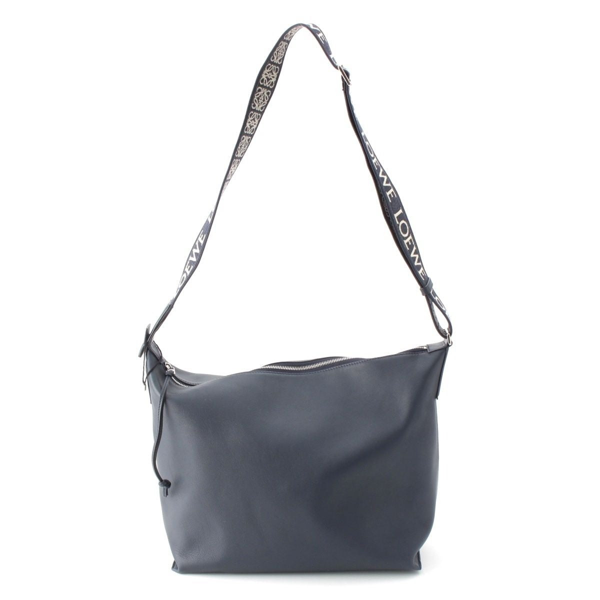 Loewe Leather Cubby Crossbody Shoulder Bag Deep Navy