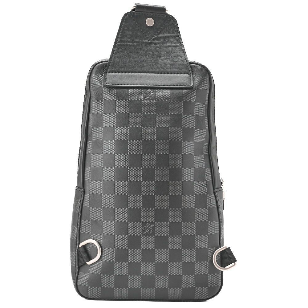 Louis Vuitton Damier Infini Avenues Ring Shoulder Bag Black Noir Black (silver
