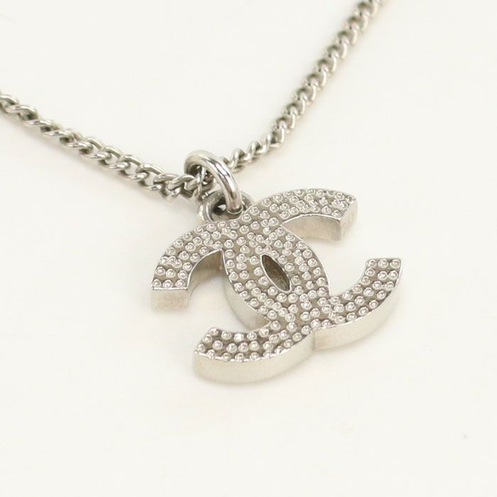 Chanel Rhinestone Coco Necklace Metal Ladies