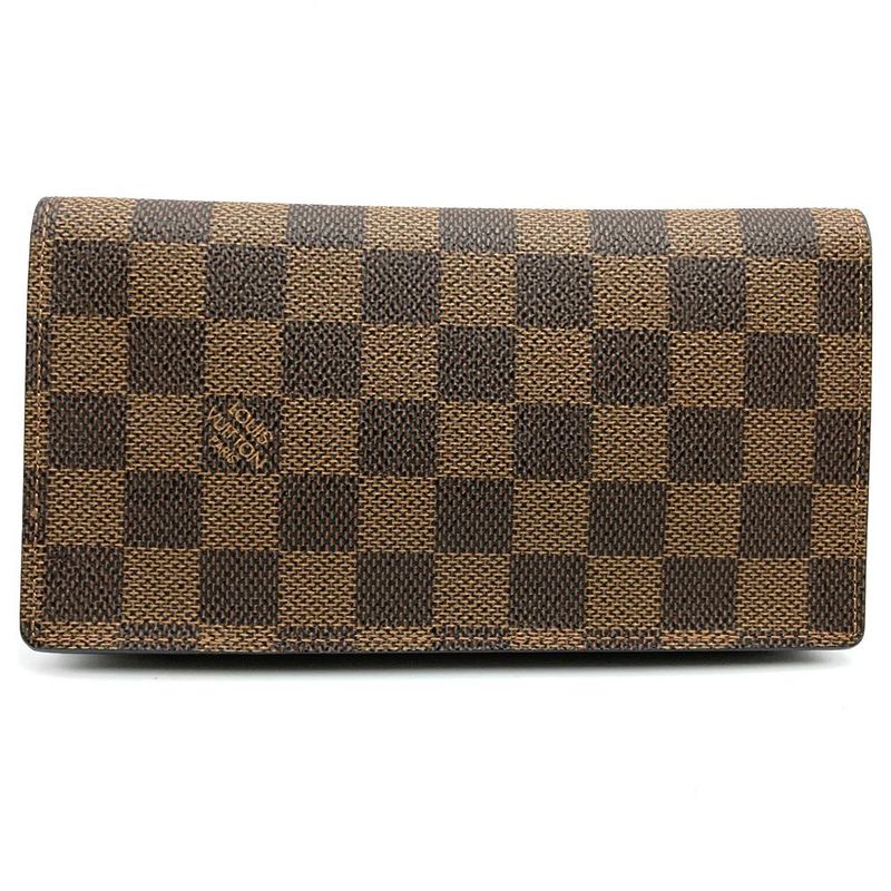 Louis Vuitton Porte Cult Cles Di N60825 Wallet Damier Brown Long Wallet Ladies