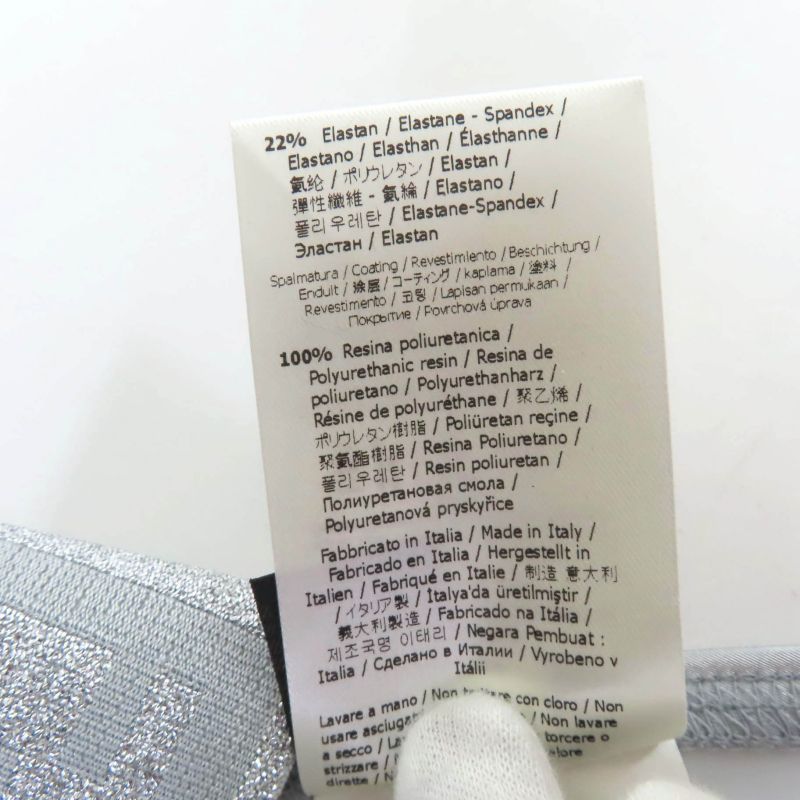 Fendi Faf119 Zucca Pattern FF Logo Tank Top Silver 40 Genuine