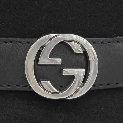 Gucci Wool Leather with Interlocking Felt Hat — view 7