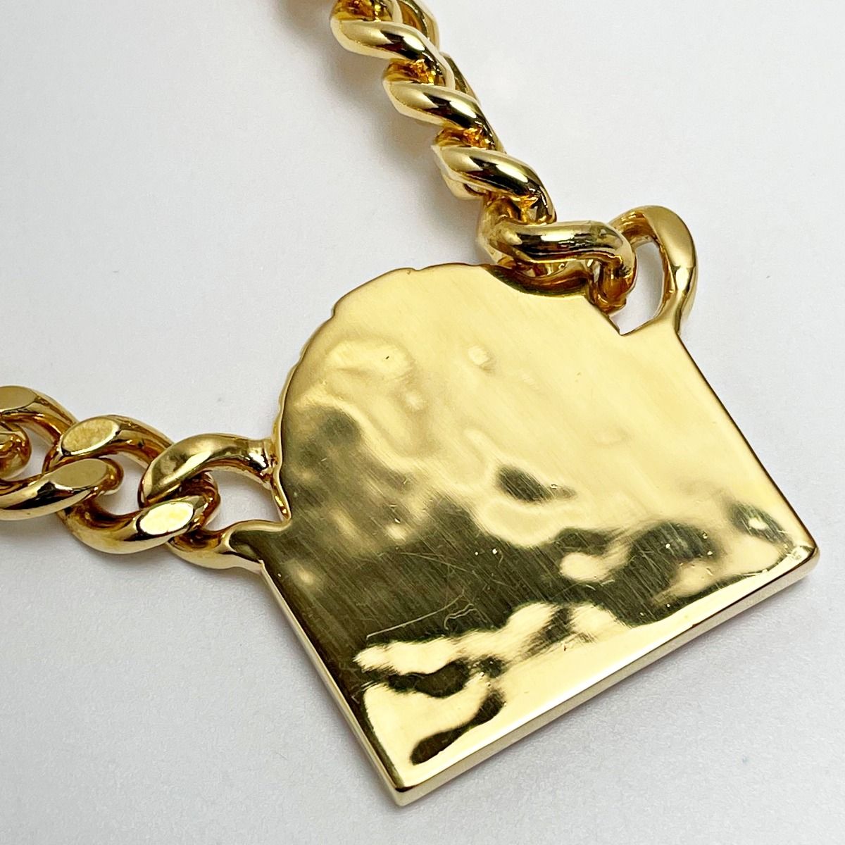 Chanel Rue Cambon B22a GP Metal Logo Necklace Women's Accessories