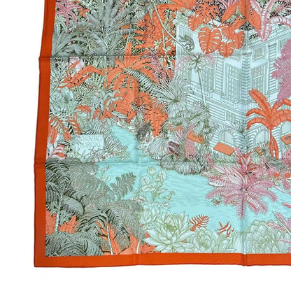 Hermes Carre 90 Faubourg Tropical Multicolor Scarf — view 5