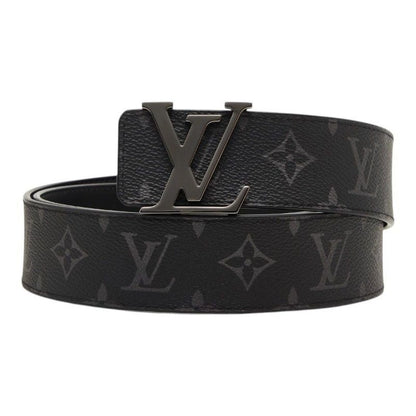 Louis Vuitton Monogram Eclipse Belt LV Initial 40 mm Reversible 38 Black Leather