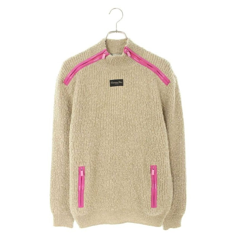 Dior Casentino Wool Knit Top Beige Pink