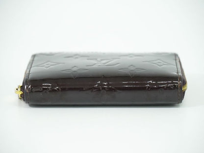 Authentic Louis Vuitton LV Zippy Coin Purse Vernis Leather Coin Case Amarante