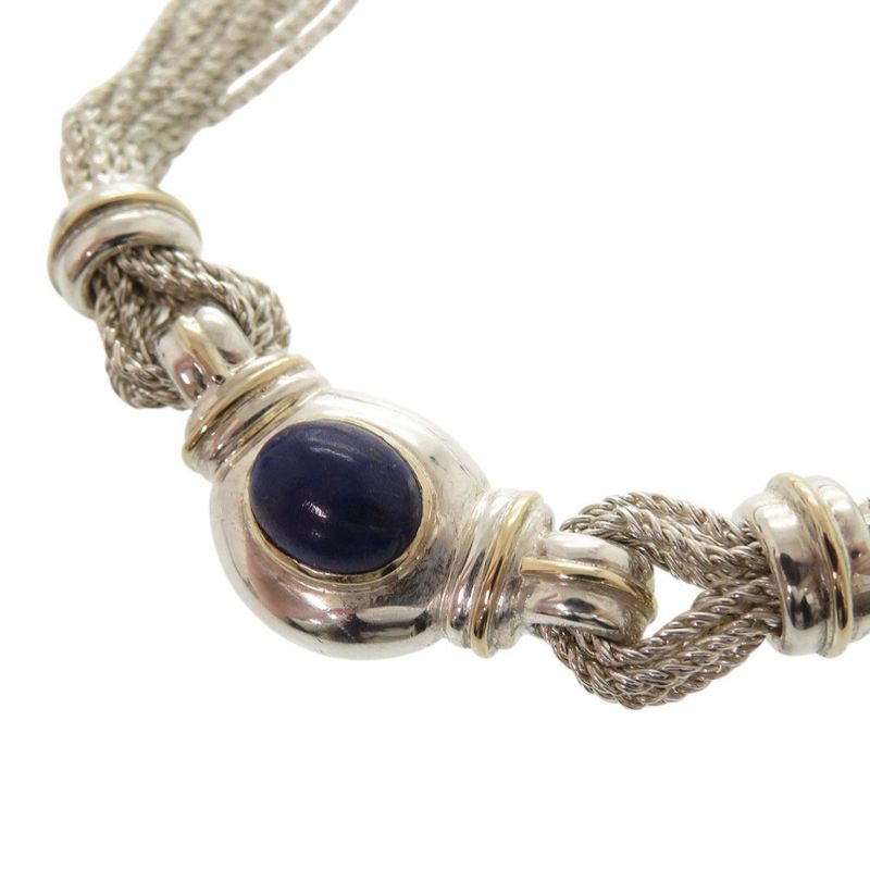 Tiffany & Co Vintage Multi-strand 925 Silver 18K Yellow Gold Lapis Lazuli