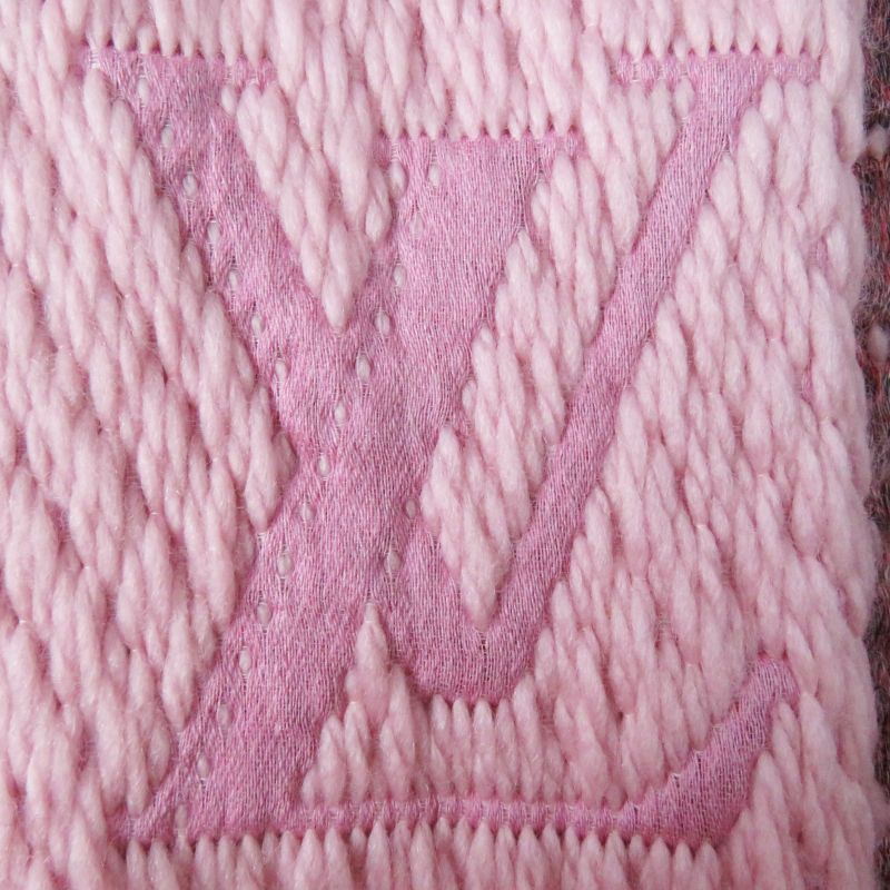 Louis Vuitton M76178 Echarpe Logomania Arafolie Wool Silk Rose