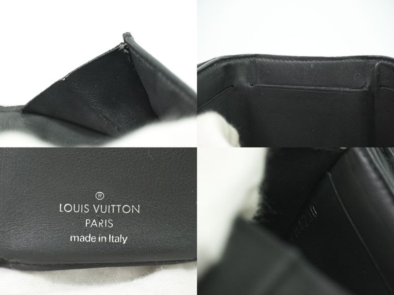 Authentic Louis Vuitton LV Discovery Monogram Eclipse Fold Wallet Black Gray