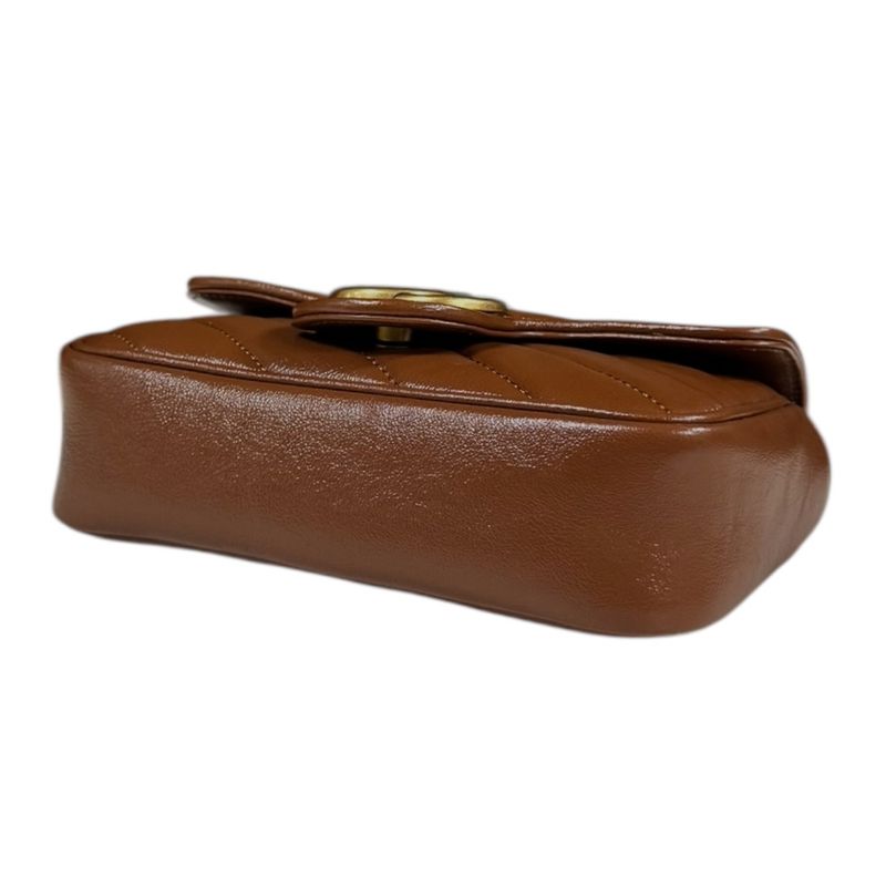 Gucci GG Marmont Shoulder Bag Leather 476433 Brown Ladies Gucci  Gucci