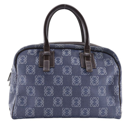 Loewe Anagram Mini Boston Denim Blue Women's Handbag