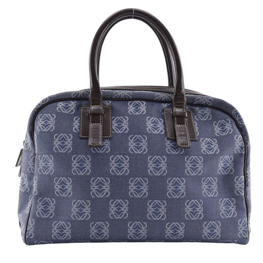 Loewe Anagram Mini Boston Denim Blue Women's Handbag