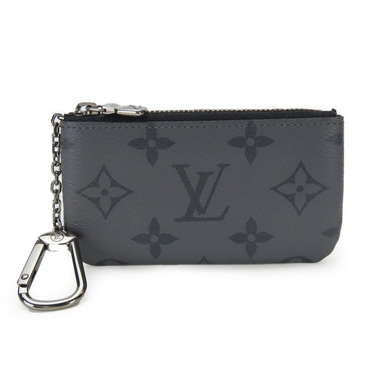 Louis Vuitton Coin Case Pochette Cles M80905 Monogram Eclipse Gray Black Silver