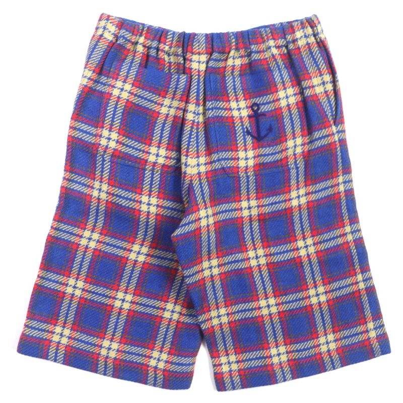 Gucci 20SS 630590 Linen Cotton Checked Embroidered Button Fly Tweed Shorts